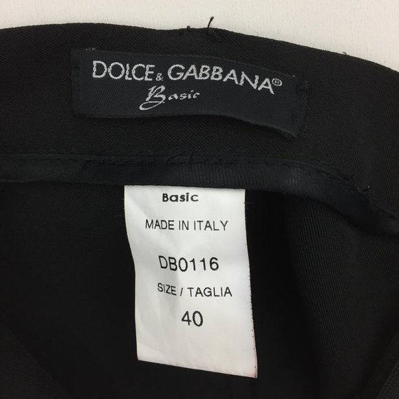 D&G DOLCE & GABBANA Basic Italy Black High Slit Front Skirt - Picture 2 of 16